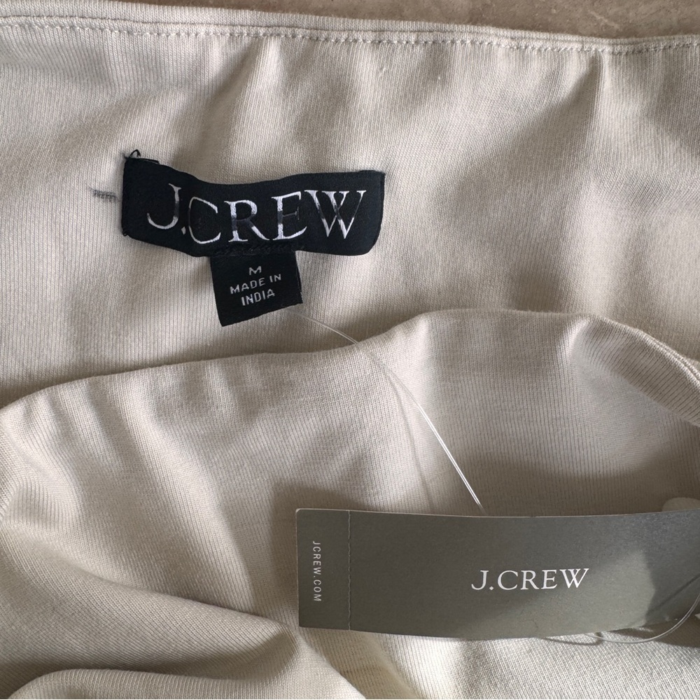 J Crew Colorblock Strapless Mixi Dress Maxi Length Womens Size M Black and Ivory - Picture 11 of 13